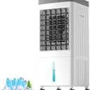 Lerat Portable Air Conditioners for Room, Swamp Cooler Portable AC Unit with Large Water Tank, Windowless Evaporative Air Cooler with 3 Speeds, Rapid Cooling Room Air Conditioners for Home & Garage