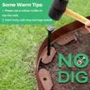 2-Inch x 80 FT Landscape Edging Border with 125 Spikes, Garden Edging Border Lawn Edging Kit, Plastic Edging for Landscape Flexible for Garden Flower Beds Lawn Yard Pathway (Brown)
