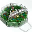 Homyfort 24" Christmas Wreath Storage Container - Waterproof Heavy Duty Wreath Bag with Reinforced Handles, Transparent PVC Wreath Holder for Xmas Holiday Seasonal Wreath Garland