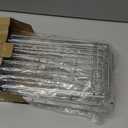 OMAIRA Shower Caddy Hanging with Soap Scrub Holder, Stainless Steel Adjustable No Drilling Non-Slip Large Capacity Sturdy Over Shower Head Shower Organizer Inside Shelves Bathroom Storage Rack, Silver