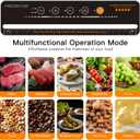 MegaWise Vacuum Sealer Machine | 80kPa Suction Power| Bags and Cutter Included | Compact One-Touch Automatic Food Sealer with External Vacuum System | Dry Moist Fresh Modes for All Saving Needs