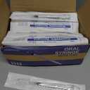 50 Pcs 1ml Syringes with Caps Oral Dispenser Individually Sterile Warpped for Medicine Dropper, Colostrum Collect Feeding Pets, Liquid