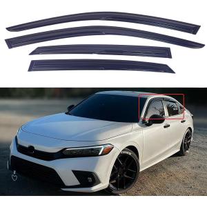 Window Visors Compatible with Honda Civic Sedan 2022 2023 2024Rain Guards Sun Shields Window DeflectorTape-On Mugen Style4PCS