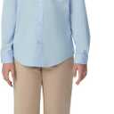 French Toast Boys' Expandable Collar Button Down Dress Shirt with Long Sleeves (Standard & Husky) (White)
