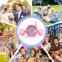 Bubble Machine for Kids Toddlers, Automatic Bubble Blower with Light - Durable Bubble Maker Machine for Indoor Outdoor Wedding Party, Easter Gifts for Kids 3-8