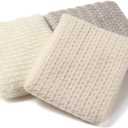 Exfoliating Washcloth [Made in Japan] Shower Back Scrubber, Natural Loofah (3pcs Set (3pcs Set ( Cotton, Linen and Silk ))