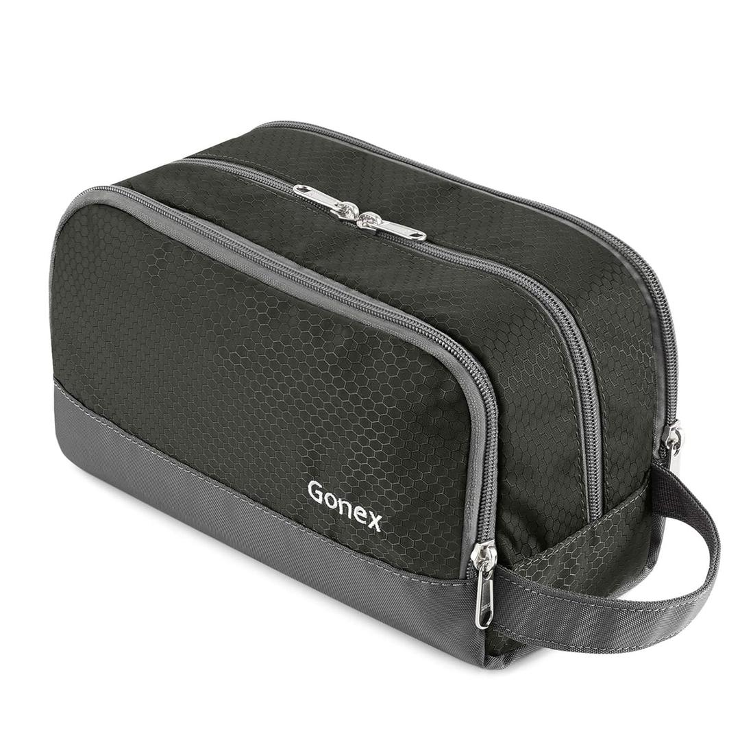 Gonex Travel Toiletry Bag Nylon, Shaving Bag Toiletry Organizer Gray Gonex Travel Toiletry Bag Nylon, Shaving Bag Toiletry Organizer Gray