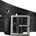 Perfect Fit 1.5 Inch Garrision Genuine Leather Belt American Made Black Leather and Chrome Buckle (42)