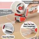 Mr. Pen Packing Tape Dispenser Gun 2-Inch, 4 Pack with 4 Rolls Clear Tape Gun for Packaging Boxes and Moving (Red)