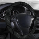 Steering Wheel Covers for Car, Truck, and SUV, Cute Non-Slip Breathable Elastic Steering Wheel, Car Accessories, Universal 15 Inch Leather Cover for Men Women Black Leopard Prin