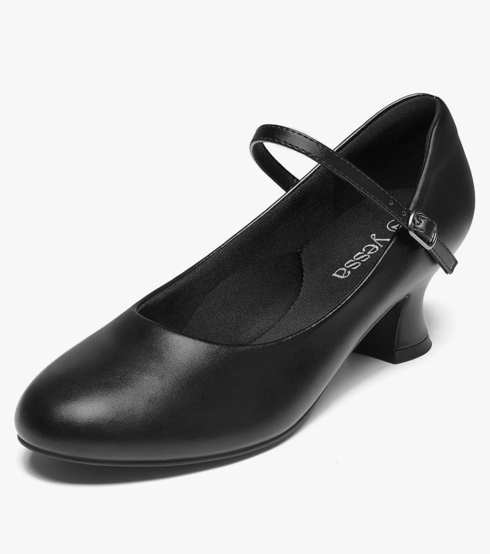 YESSA 1920s Shoes for Women Character Shoes 2"/2.5" Ballroom Dance Shoes for Folklorico Flamenco Latin Swing Salsa Pumps Ankle Strap Dancing Heels
Size 11
