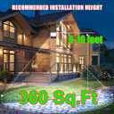 Juyace 60W LED Flood Lights Outdoor Wall Pack Light No photocell Lighting Fixtures for House 360° Rotational 6000lm 5000K IP65 Waterproof Modern Security Floodlights for Above Garagee