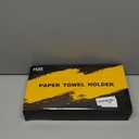 Black Paper Towel Holder Countertop, One-Handed Tear, Stainless Steel, Weighted Base, Ring Paper Towel Holder Stand with Ratchet System for Kitchen Farmhouse Essentials Decor