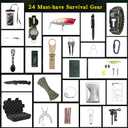 Advent Calendar 2025 Survival Kit for Men, 24 Days Christmas Countdown Calendar with Survival Gear and Camping Gear,Cool Gadgets for Outdoor Camping Fishing