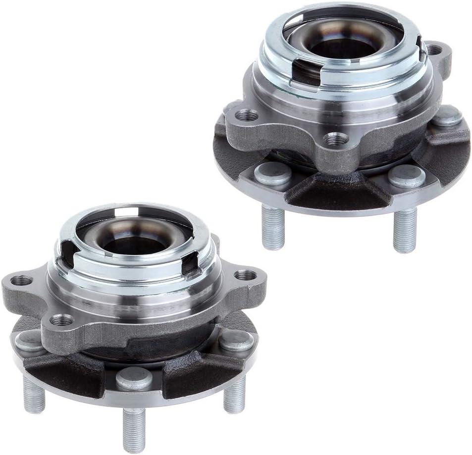 SCITOO 513310 New Front Wheel Bearing Hub fit 2004-2009 for Nissan Quest 2003-2007 for Nissan Murano 5 Lugs Axle Hub Assembly Kit NO/ABS 2 Pack