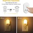 L LOHAS LED Night Lights Plug into Wall, [2 Pack] LED Dimmable Night Light with Light Sensors, 30/60LM Adjustable Brightness Nightlights, Soft White 3000K Automatic Night Light for Kid, Hallway