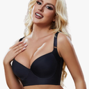 Super Push Up Bra Smoothing Back Fat Bra with Support Comfortable Seamless T Shirt Bra Size 34/75B