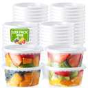 NEEBAKE 100 Set 8 oz Deli-Containers-with-Lids-Airtight-Plastic-Food-Storage-Containers-with-Lids-Soup-Slime-Overnight-Oat-To-Go-Containers