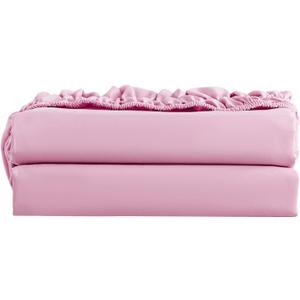 FreshCulture Twin Fitted Sheet 2 Pack - Hotel Quality - Ultra Soft & Breathable - Brushed Microfiber - Deep Pocket - Cooling Fitted Sheets - Dusty Pink