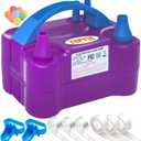 Electric Balloon Pump, Portable 2 Modes Balloon Blower Machine with 14 Balloon Arch Kits, Air Pump for Balloon, Balloon Inflator for Party Decoration (Purple)