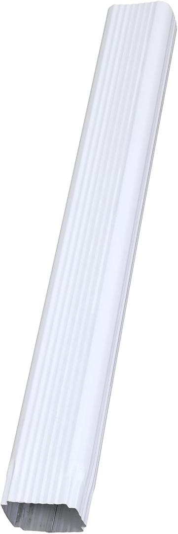 Moxweyeni 1 Pack 2 x 3 Inch, 30 Inch White Aluminum Downspout Extensions Roofing Gutter Downspout DIY Installation for Home Outdoor Drainage