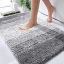 Bathroom Rugs Mat 30x45, Extra Soft Absorbent Microfiber Bath Rugs, Rubber Backing, Quick Dry, Machine Washable Bath Mats for Bathroom Floor, Tub and Shower, Home Decor Accessories, Grey