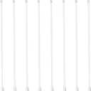 8-Piece Set of 24-Inch Blind Wand Replacements | Clear Plastic for Vertical Blinds | Mini Tilt Wand with Hook and Grip | Rod Accessory | Control