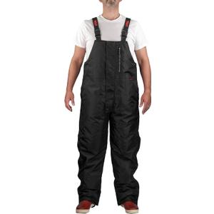 TINGLEY O28243 Cold Gear Men's Insulated Overalls Outerwear, 2X-Large | Leg Cuff Guards, Adjustable Suspender Straps, Heat Retention, Water Repellent, Black