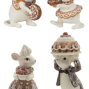 Braxio Gingerbread Christmas Mouse Sets, 4''