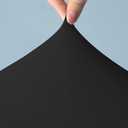 Black 5ft 60inch Round Spandex Tablecloth Stretch Fitted Table Cover with Skirt for Wedding Party Decoration