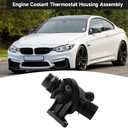 Engine Coolant Thermostat Housing Assembly - Compatible for BMW 228i 2.0L L4 - Gas 2014-2016 [Base], for BMW 228i xDrive 2.0L L4 - Gas 2015-2016 [Base] - Replace Part 11538648791 11538635689