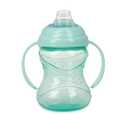 Nuby 3 Piece No-Spill Grip N Sip Cup with Soft Flex Spout, 2 Handle with Clik It Lock Feature, Neutral,10 Ounce