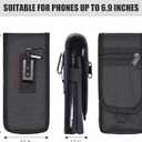 Dual Phone Holster, Large Smartphone Pouch, Belt Clip Tool Pouch, Multi-Purpose Tactical Cellphone Holder for Working, Hiking, Camping, Barbecue, Rescue (XL)