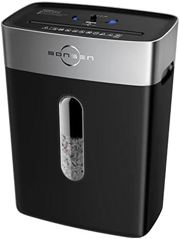 BONSEN Paper Shredder for Home Office, 4 Gallons Bin, 10-Sheet Cross-Cut Shredder, P-4 High Security Level, Quiet Credit Card Shredder with Jam Proof System (S3201)