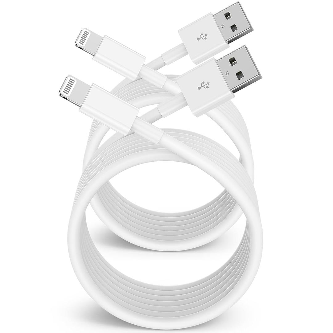 10ft Apple Charger Cable, Long Apple Lightning to USB Cable 10 Feet,Fast iPhone Charging Cord 10 Foot for Apple iPhone 14 Pro Max/14 Plus/14/13/12/11 Pro/11/XS MAX/XR/8/7/6s/6/5S/SE iPad Original (White)