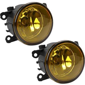 1 Pair Bumper Yellow Lens Fog Light Lamp Assemblies Driving Fog with 55W H11 Halogen Bulbs Compatible with Acura for Ford for Honda for Jaguar for Lincoln for Subaru for Suzuki Replacement