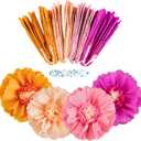 SUNBEAUTY Large Paper Flowers Decorations 4PCS 20'' Pink Orange Giant Paper Flowers Large Crepe Tissue Flower Decorations for Girls Women Birthday Baby Shower Spring Summer Wedding Wall Decor