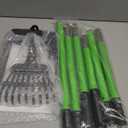 MXF Pooper Scooper, Dog Pooper Scooper Long Handle Stainless Metal Tray and Rake Set for Medium Small Dogs Heavy Duty - Use on Grass, Dirt or Gravel - Pet Supplies (Green)