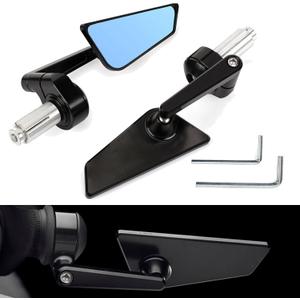 XINGWU Motorcycle Bar End Mirrors Universal 7/8" 22mm Handlebar Mirror CNC Aluminum for Ninja Z900 Honda Grom Yamaha Suzuki Ducati Cruiser Most Motorcycle Scooter Sports Bike