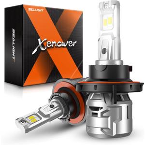 SEALIGHT H13 9008 Bulbs, 6500K Diamond White Super Bright Bulbs X5 Light, Plug and Play, Fog Bulb for ATVS - Pack of 2,Headlight Housings