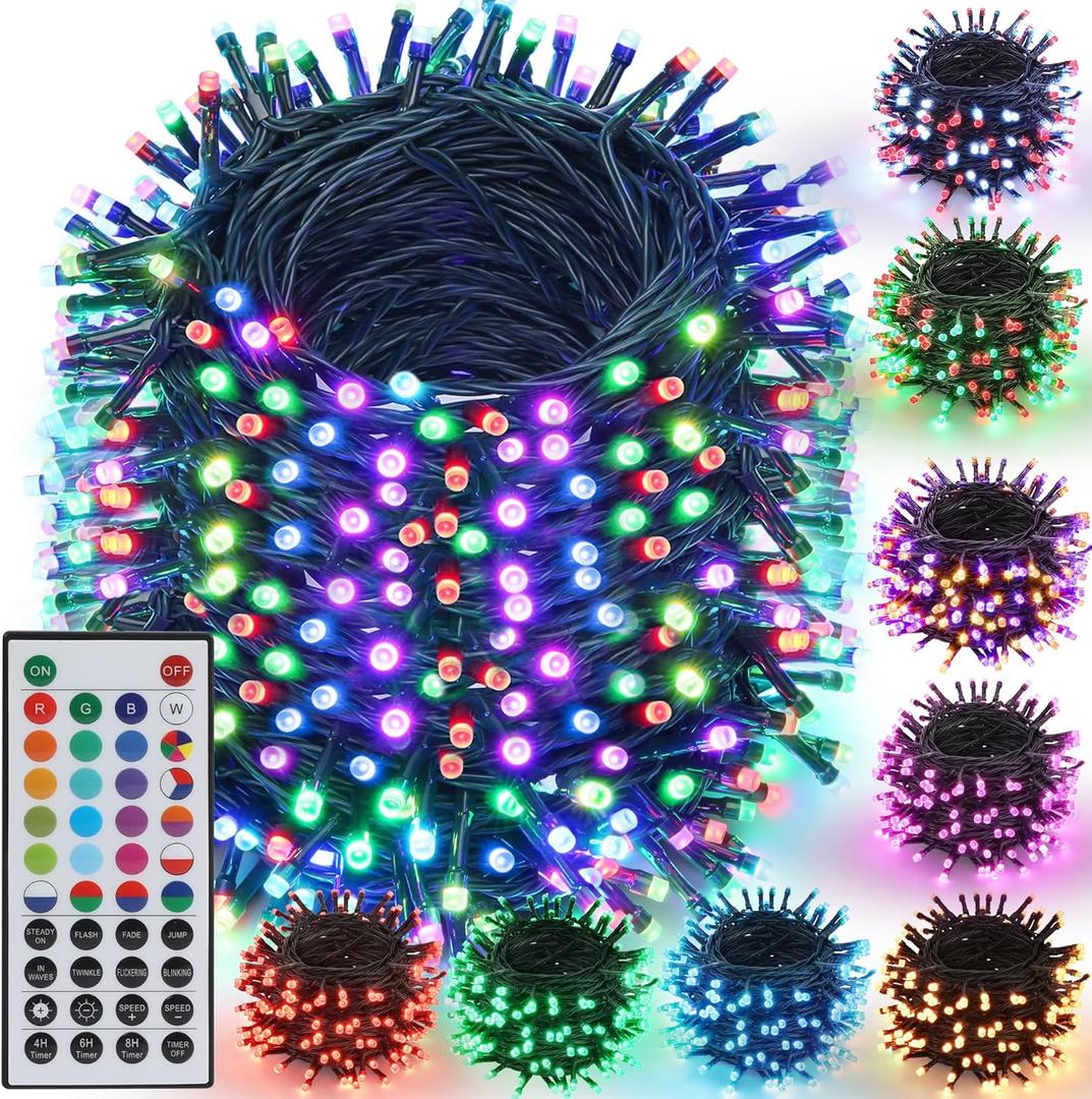 Joomer Color Changing Christmas String Lights, 279FT 800 LED 17 Colors LED String Lights Outdoor Fairy Twinkle Tree Lights with Remote Timer Plug in for Room Indoor Wedding Party Christmas Decorations