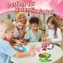 Valentines Day Gifts for Kids-24 Sets Valentines Day Crafts for Kids Lacing Cards,Sewing Pattern Cards in 6 Love Animals with 72 Colorful Laces,Exchange Valentine's Day Cards for Kids