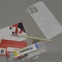 ReuWeu Rear Back Cover Glass Replacement Compatible with iPhone 13 Pro Max 6.7" + Professional Tools (Silver)