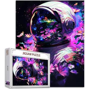 American Astronaut NASA Jigsaw Puzzles for Adults 1000 Pieces,Purple Spaceman Jigsaw Puzzle Art 20 x 27 Inches Colorful DIY Puzzles for Home Decoration, Family Puzzle Perfect for Game Nights American Astronaut NASA Jigsaw Puzzles for Adults 1000 Pieces,Purple Spaceman Jigsaw Puzzle Art 20 x 27 Inches Colorful DIY Puzzles for Home Decoration, Family Puzzle Perfect for Game Nights
