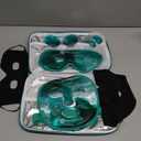 Medi Grade Cooling Ice Face Mask and Cooling Eye Mask for Puffy Eyes & Migraine Relief - Self Care Face Ice Pack with ChillGel Face Ice Mask Technology - Cooling Face Mask, Eye Pads and Bag (Green)