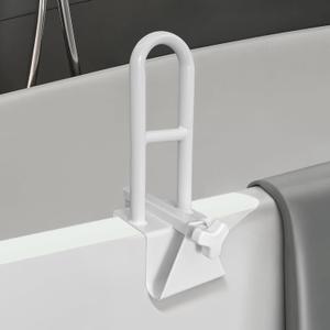 Bathtub Safety Rail Adjustable Shower Grab Bar - White Medical Bathtub Handle Grab Bars for Bathroom, Safety Handle Rail Heavy Duty for Seniors and Elderly