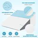 Yojoker Wedge Pillow for Sleeping - 7.5 Inch Bed Wedge for Headboard Triangle Pillow, Memory Foam Wedges for Acid Reflux, GERD, Snoring, Post Surgery Back Pain Relief, Leg Elevation, Washable Cover