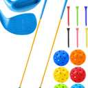 HOTWIND 2 Pack Backyard Golf Game Clubs with 5x 3.5 Oversize Heads and 36 Lightweight Carbon Shaft for Adults Play Outdoor Golf Yard Game in Grass Parks Yards with 6 Practice Ball and 1 Store Bag