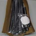 Tension Curtain Rod Extra Long Curtain Rod 43-131 Inch Adjustable 1.1 Inch Diameter Thick Heavy Duty Black Spring Curtain Rod for Windows Bathroom Outdoor No Drilling No Rust