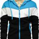 Men's Winter Fleece Thermal Jackets for Men Sherpa Lined Hoodies Warm Thick Jacket Outerwear (XL)